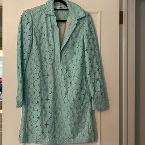 Teal Diane von Furstenberg shift dress size 4